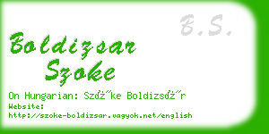 boldizsar szoke business card